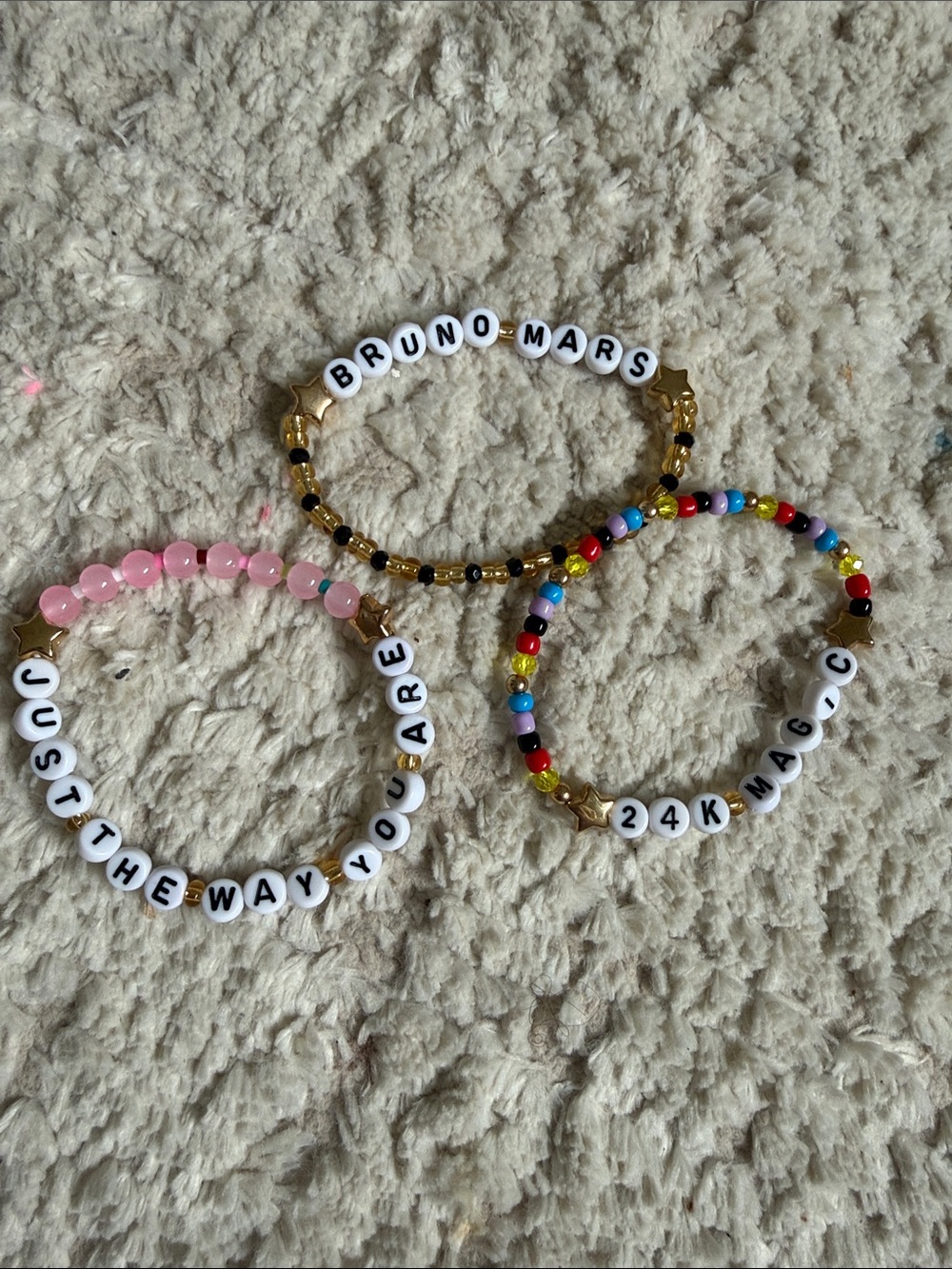 Bruno Mars The Romantic Tour Beaded Bracelets NWT